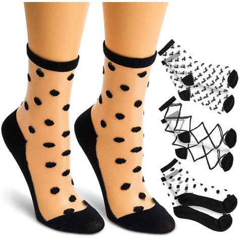 2+1 Lace Fake Socks Women