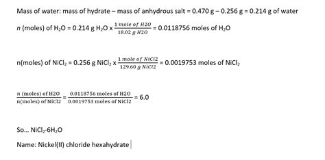 2 12 Hydrates Chemistry Libretexts Composition Of Hydrates Worksheet Answers - Composition Of Hydrates Worksheet Answers