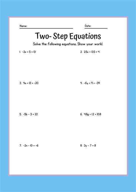 2 3 Solving Two Step And 2 3 Multi Step Equations