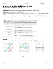 2 6 Study Guide And Intervention Special Functions