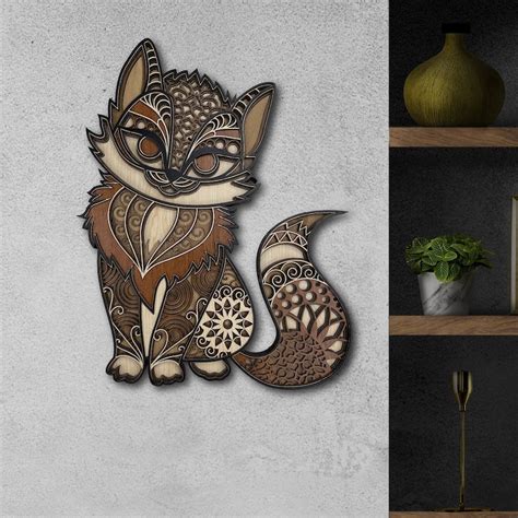 2 Cat Wood Wall Hand Painted & Carved Bali Indonesia 23.5”T Whimsical ... - muktibox.com