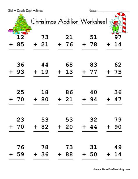 2 Christmas Math Worksheets Addition and FirstThen Logic Christmas