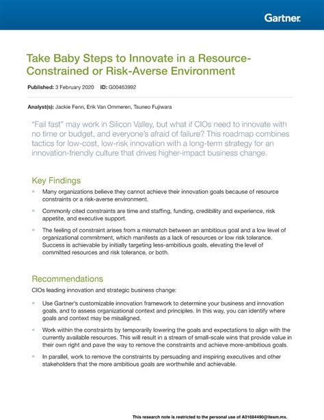 2 Fenn et al 2020 Take Baby Steps to Innovate