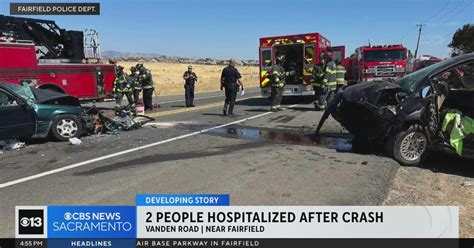 2 Hurt in Two-Vehicle Crash on Vanden Road [Fairfield, CA]