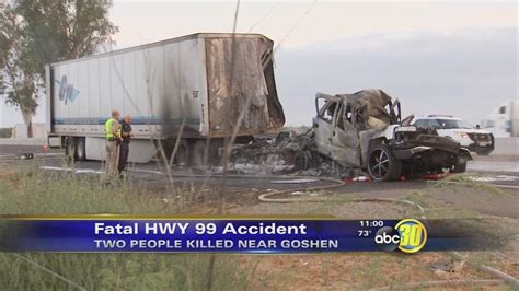 2 Killed in Fiery Auto Collision on Highway 99 [Bakersfield, CA]
