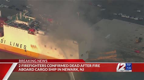 2 NJ firefighters die while battling cargo ship blaze