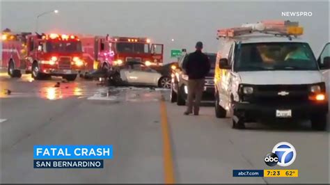 2 Officers Injured in Crash on Interstate 215 [San Bernardino, CA]