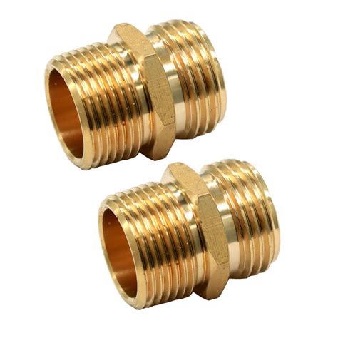 2 Packs Brass 3/4" Male GHT x 1/2" Male NPT Hose 2PCS 3/4" …