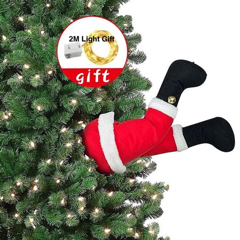 2 Pcs Santa Tree Topper Santa Prosthetic Leg Nativity Ornaments …