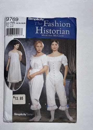 2 Simplicity Fashion Historian Uncut Patterns 9769 & 5726 14-20