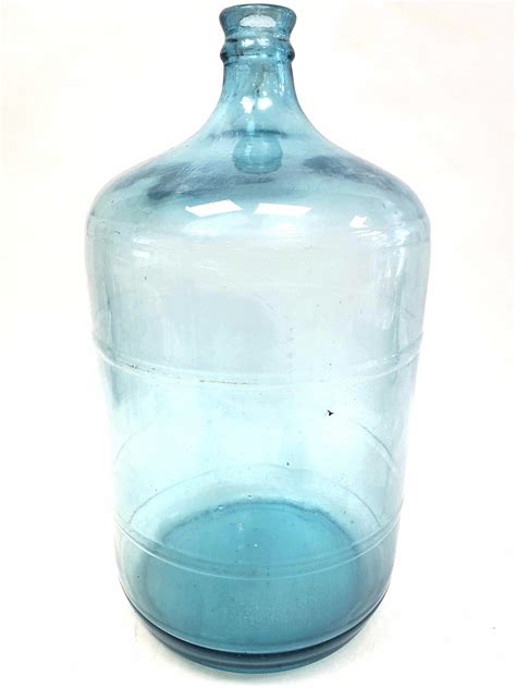 2 Vintage 5 Gallon Glass Water Jugs; 1 Six Gallon Jug, 19" Tall