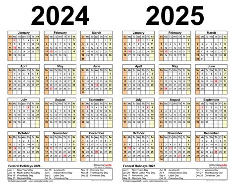 2 Year Printable Calendar