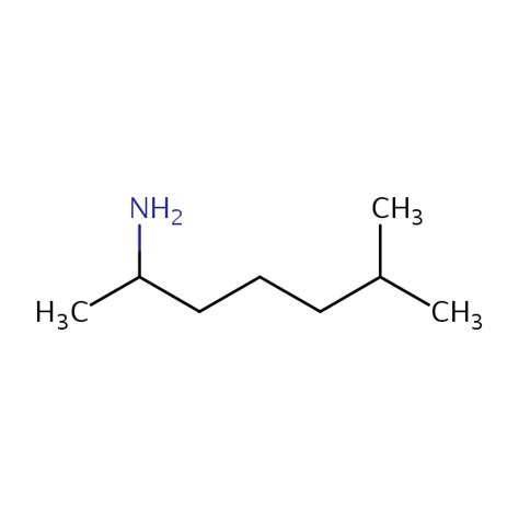 Aldrich-D161292; 2-Amino-6-methylheptane 0.99; CAS No.: 543-82-8; Synonyms: 1,5-Dimethylhexylamine; 6-Methyl-2-heptylamine; Linear Formula: (CH3)2CH(CH2)3CH(CH3)NH2; Empirical Formula: C8H19N; find related products, papers, technical documents, MSDS & more at Sigma-Aldrich.