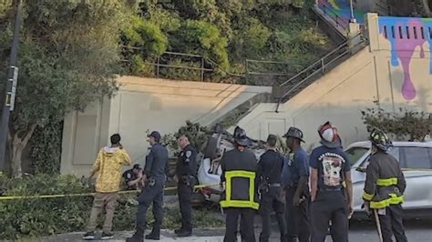 2 arrested in San Francisco Sanchez Stairs crash, carjacking