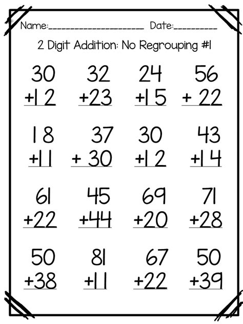 2 Digit Addition And Subtraction Worksheets Math Salamanders Adding Two Digit Numbers First Grade - Adding Two Digit Numbers First Grade