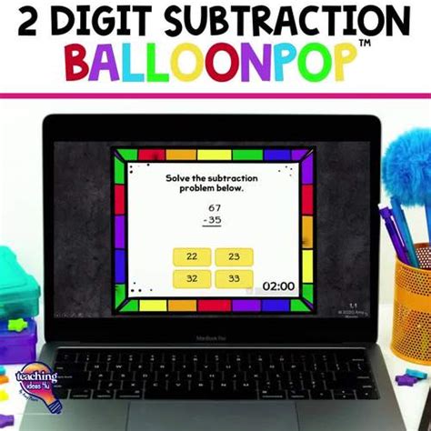 2 Digit Subtraction Balloonpop Digital Review Games 3rd Balloon Pop Subtraction - Balloon Pop Subtraction