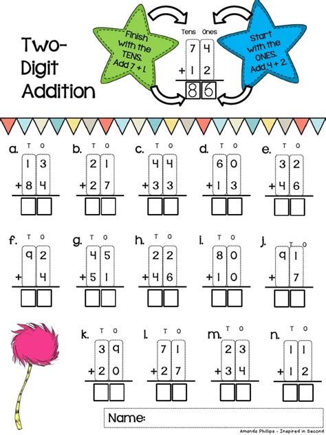 2 Double Digit Addition Without No Regrouping First Shape Worksheet 2nd Grade - Shape Worksheet 2nd Grade