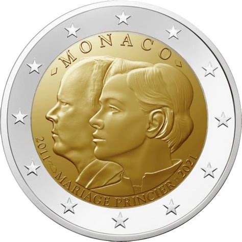 2 euro Monaco Prince Albert II and Princess Charlene 2024 PROOF COIN …