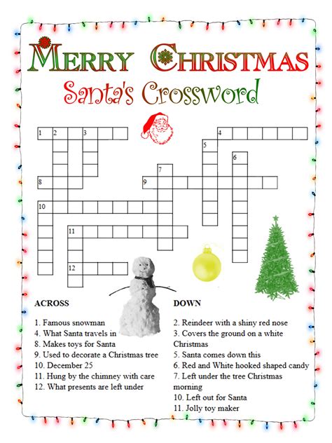2 Free Printable Christmas Crossword Puzzles With Answer Christmas Crossword Puzzle With Answers - Christmas Crossword Puzzle With Answers