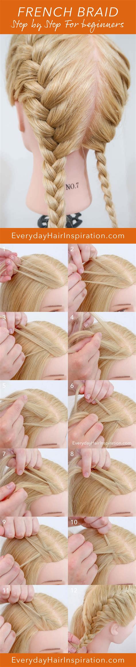 2 french braids step by step
