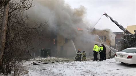 2 hospitalized following fire at North Side senior living facility