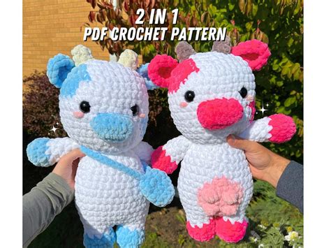 2 in 1 Cow Crochet Pattern Leila patterns