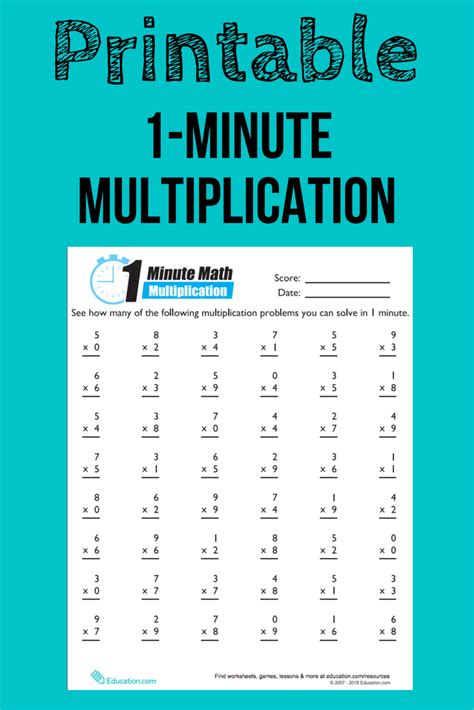 2 Math Minutes Addition Worksheet Education Com 2 Minute Math Worksheets - 2 Minute Math Worksheets