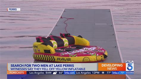 2 men missing in Lake Perris after tubing accident