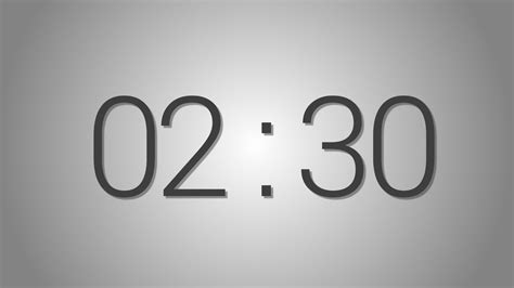 2 min 30 seconds timer. This page is a 30 second timer that counts down once you click 'Start'. This online countdown timer will alarm you with sound in 30 second. You can pause and resume this timer anytime by clicking the 'Pause' or 'Resume' buttons. When the timer is up, it will blink and sound an alarm. 