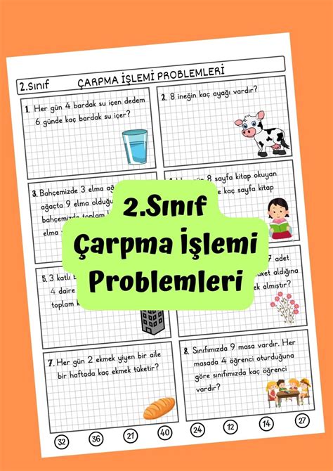 2 Sınıf Bölme Işlemi Problemler