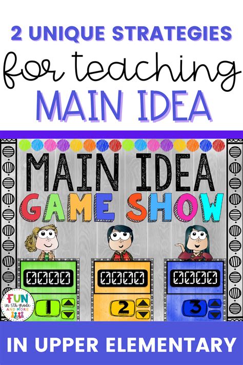 2 Unique Strategies For Teaching Main Idea Fun Main Idea 5th Grade - Main Idea 5th Grade