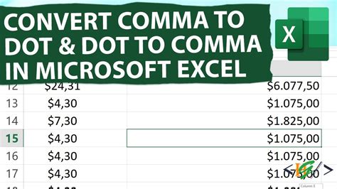 2 ways to convert comma to dot in excel - Mechanicaleng blog