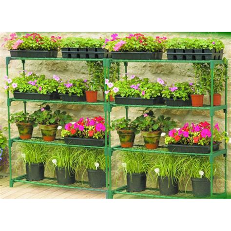 2 x Greenhouse Staging Shed Garage Storage Steel Shelving