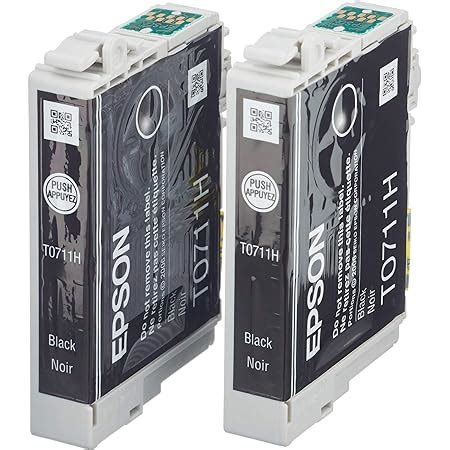 2 x Original Epson T0711 Twin Black Ink Cartridges T071140 for Stylus SX100