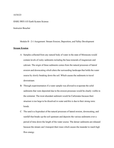 2-1 Assignment: Stream Erosion, Deposition & Valley Development - wintechmobiles.com