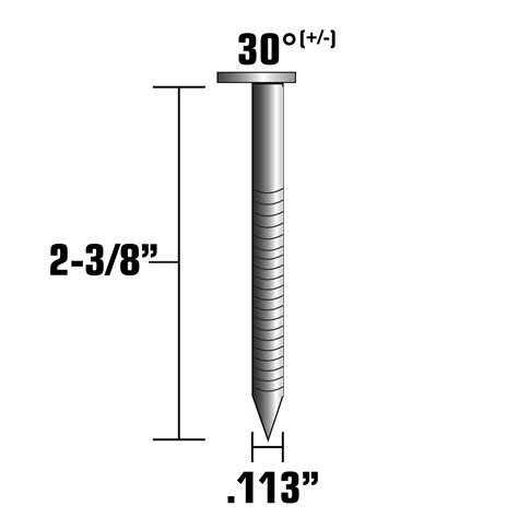 2-3/8" x .113 Ring Hot Dip Galvanized Plus - Nail Gun Depot