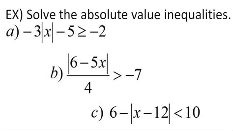 Read Online 2 6 Absolute Value Equations And Inequalities 