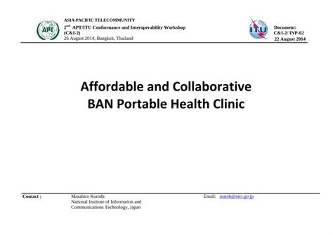 Read Online 2 Apt Itu Conformance And Interoperability Workshop 