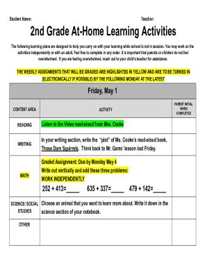 Full Download 2 Grade 2 Weekly Plans 