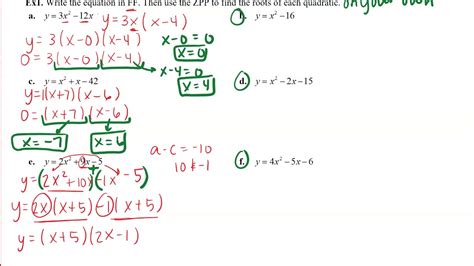 2.3 Factored Form Guided Notes Video 1 YouTube