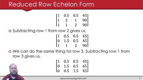 2.3 Reduced Row Echelon Form YouTube