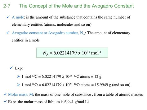 2.7: The Concept of Mole and the Avogadro Constant - wintechmobiles.com