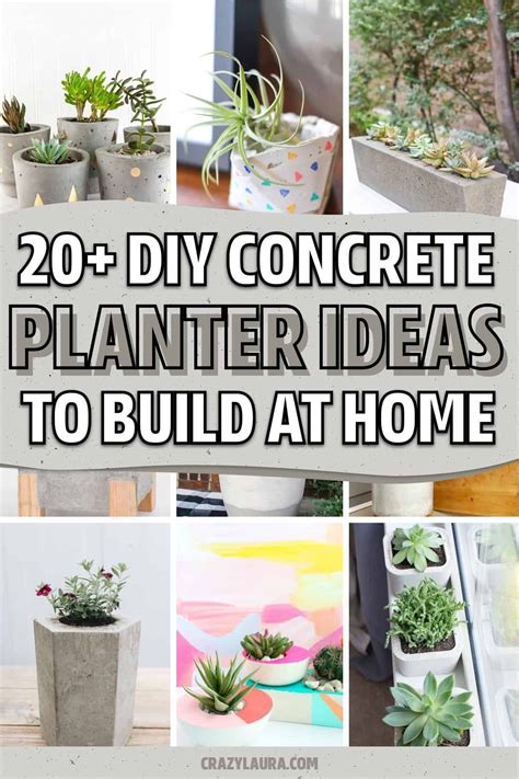 20+ Best DIY Concrete Planters & Tutorials For - Crazy … - muktibox.com