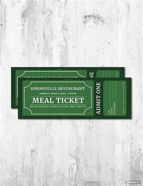 20+ Best Food Ticket Templates in PSD DOC AI Pages Publisher