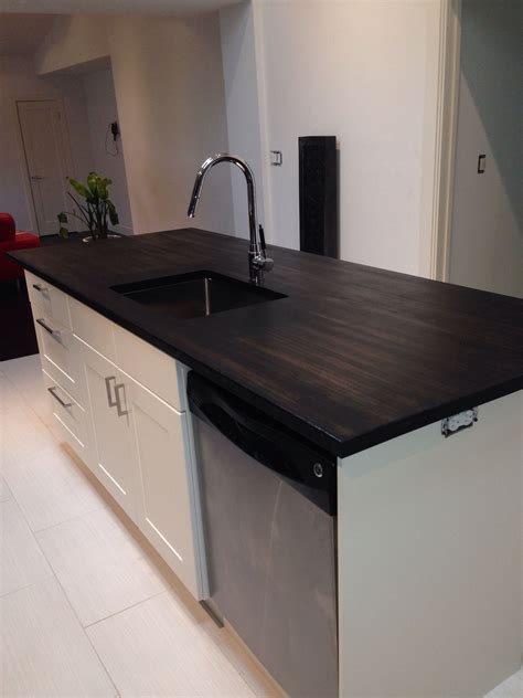 20+ Black Stained Butcher Block - DECOOMO