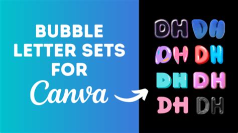 20+ Bubble Letters in Canva Full sets Design Hub