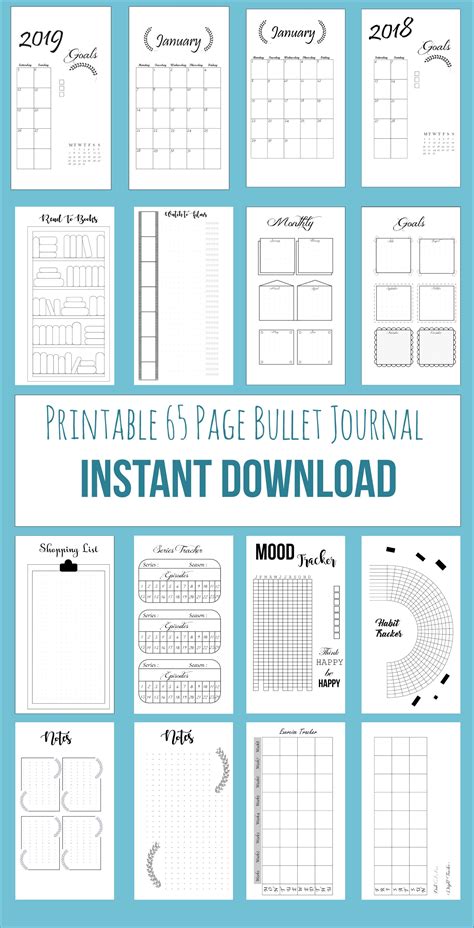 20+ Bullet Journal Weekly Template Printable Background Printables Collection