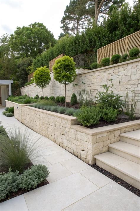 20+ Creative Limestone Retaining Wall Ideas - garden.eco - muktibox.com