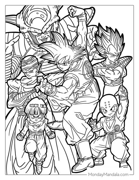 20+ Free Printable DBZ Coloring Pages