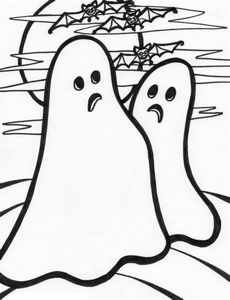 20+ Free Printable Ghost Coloring Pages